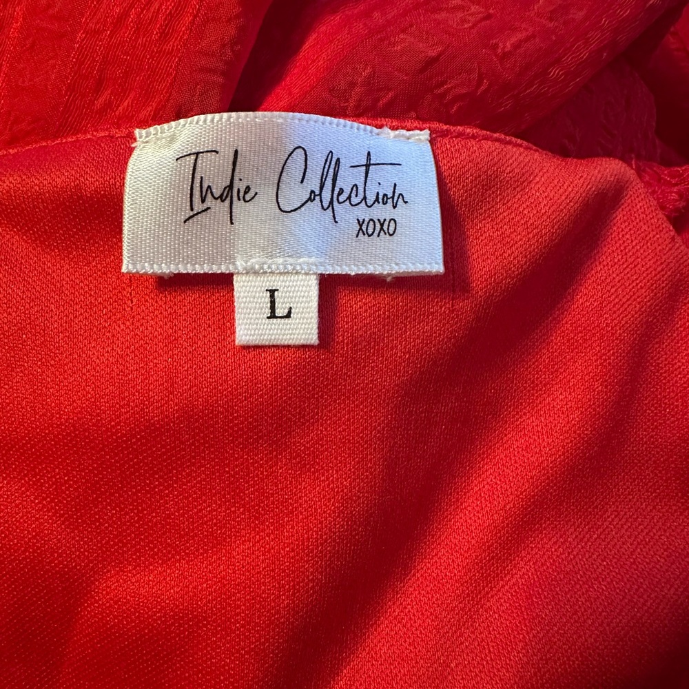 Indie Collection Red Babydoll Dress - Picture 4 of 6
